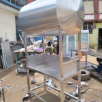 500L STAINLESS STEEL STORAGE TANK WITH TAPS